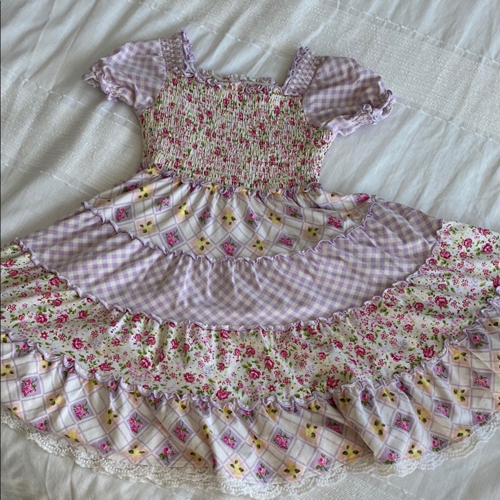 🌺Matilda Jane? (no tag) Floral and Gingham Dress